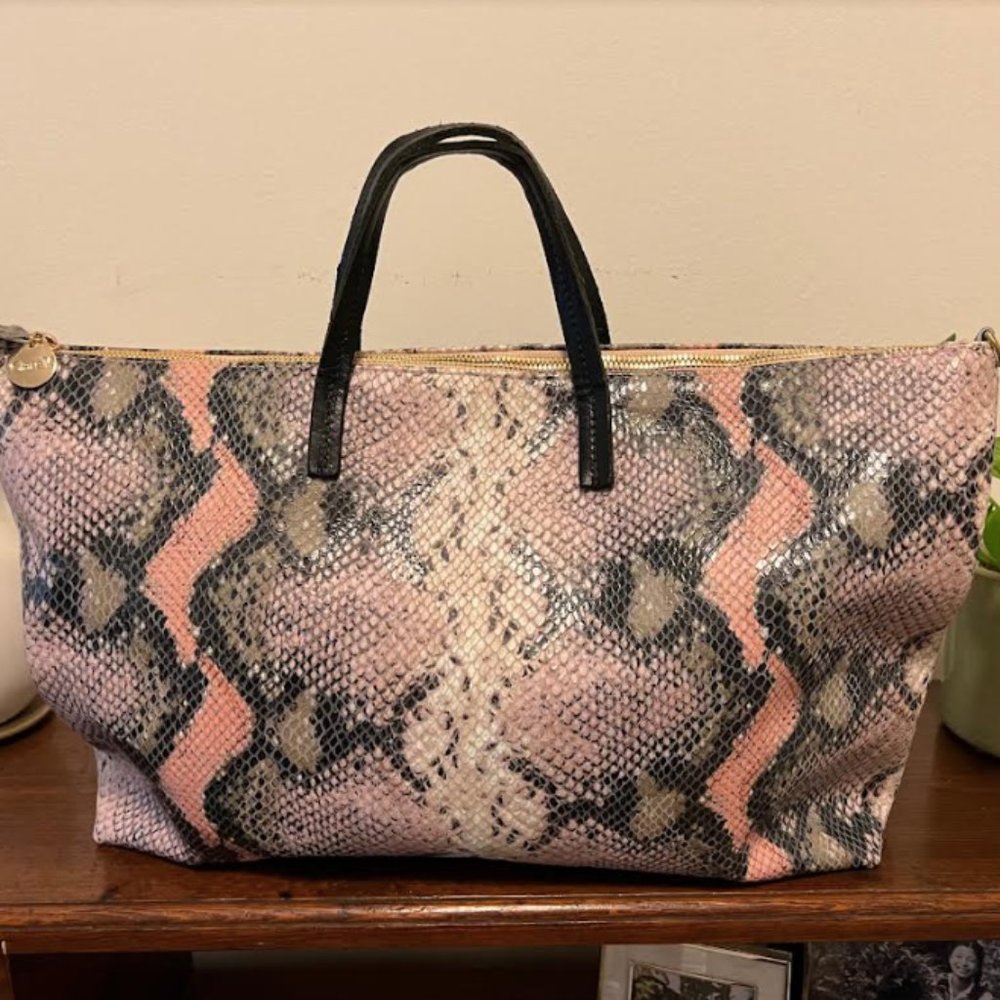 Clare V Snakeskin Tote